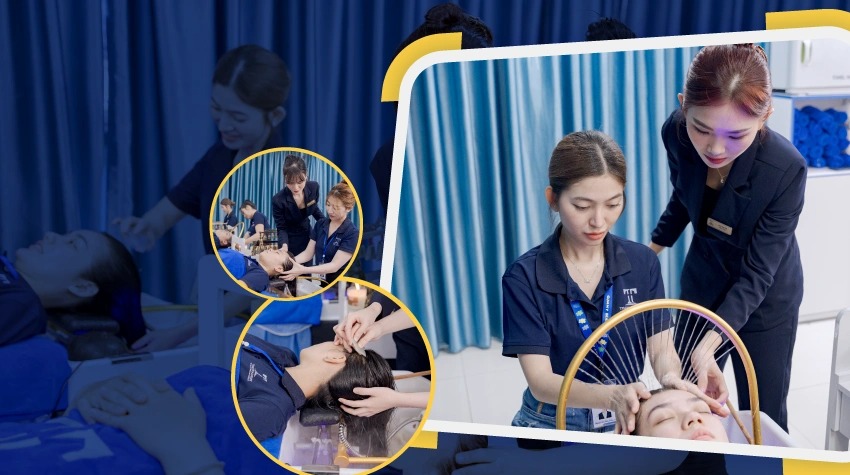 Lớp học gội đâu dưỡng sinh chuyên nghiệp tại Timona Academy