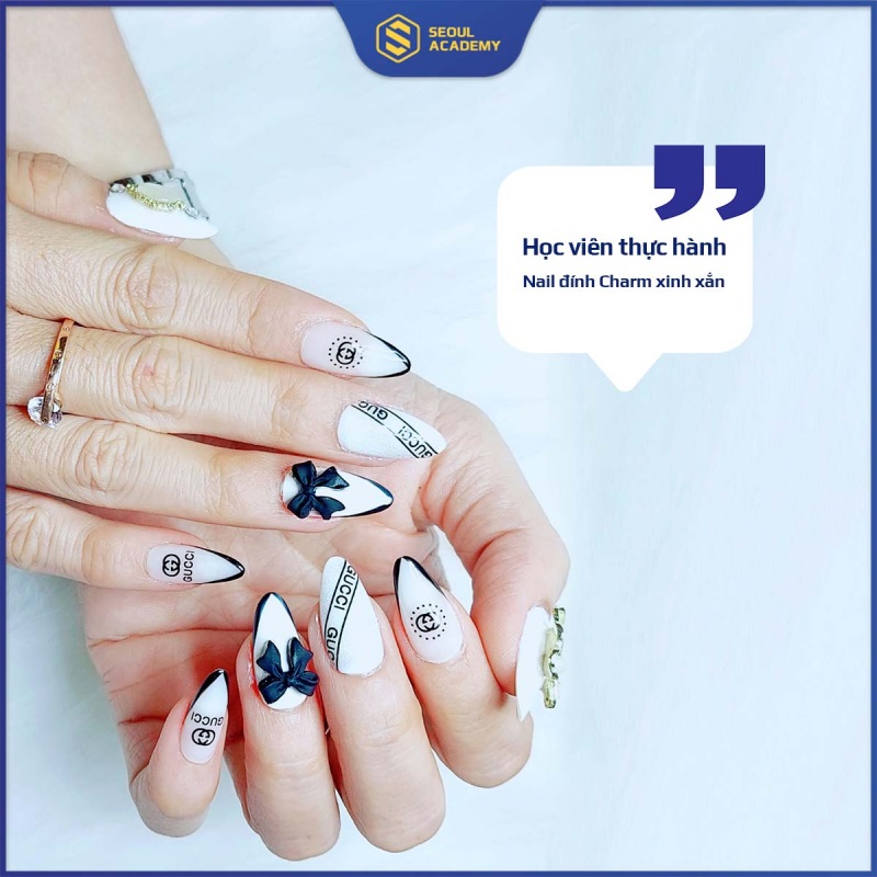 Mẫu nail học viên tại Seoul Academy thực hành tại lớp