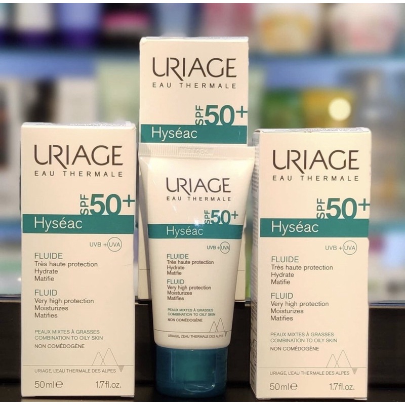 Kem chống nắng Uriage Eau Thermale Hyseac Fluide SPF 50+ chiết xuất từ thiên nhiên