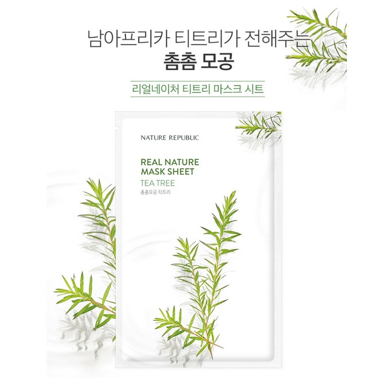 Mặt nạ giấy Nature Republic Tea Tree Real Nature Mask đến từ Hàn Quốc