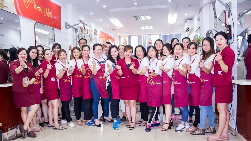 Môi trường học tập thoải mái, thân thiện tại World Nails School