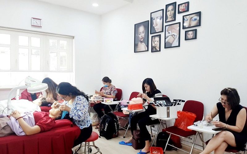 Cơ sở vật chất học nối mi Cần Thơ Ken Eyelash vô cùng hiện đại 