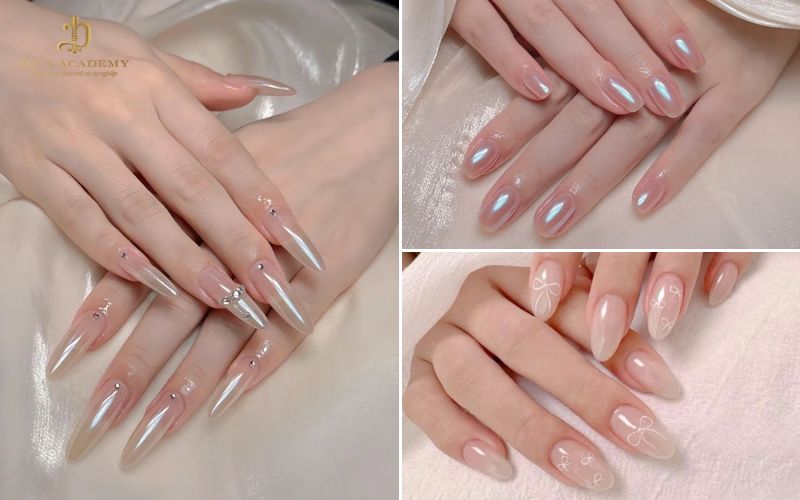 Mẫu nail tráng gương đơn giản mà vô cùng ấn tượng