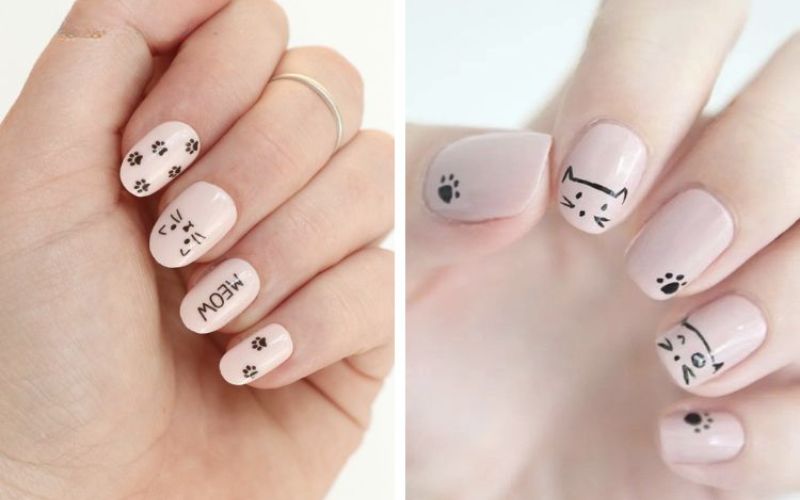 Mẫu nail sticker mang phong cách lãng mạn và duyên dáng 